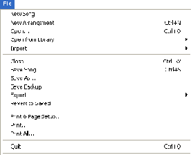 Ñîäåðæàíèå ãëàâû 4.8.1.
Ìåíþ File