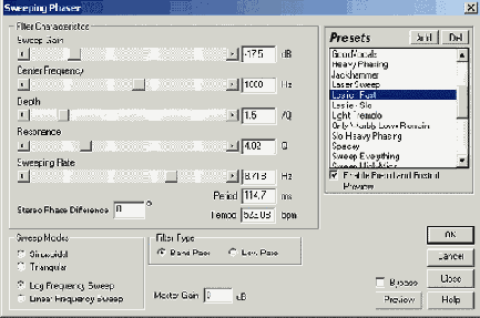     Sweeping Phaser Effects